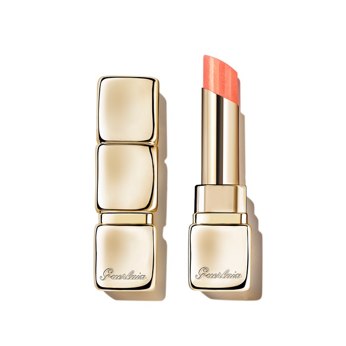 Guerlain KissKiss Bee Glow Balsamo Labbra Colorato 389 Pearly Peach - Infuso di Miele, 98% Ingredienti Naturali, Idratazione 24 Ore