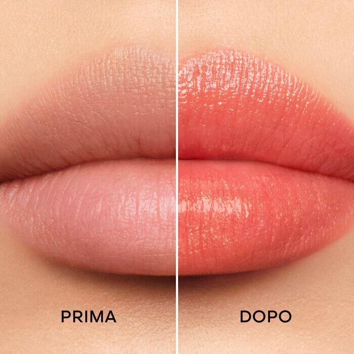 Guerlain KissKiss Bee Glow Balsamo Labbra Colorato 389 Pearly Peach - Infuso di Miele, 98% Ingredienti Naturali, Idratazione 24 Ore