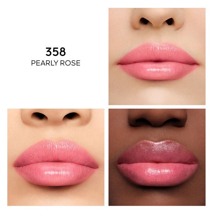 Guerlain KissKiss Bee Glow Balsamo Labbra Colorato 358 Pearly Rose - Idratante e Rigenerante con Miele e Ingredienti Naturali