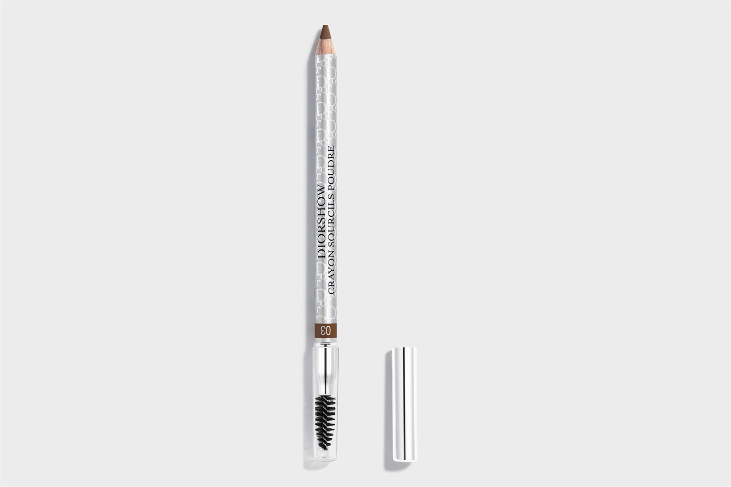 Dior Diorshow Crayon Sourcils Poudre Matita per Sopracciglia Waterproof 03 Brown - Finish Naturale con Temperino e Spazzolino Inclusi