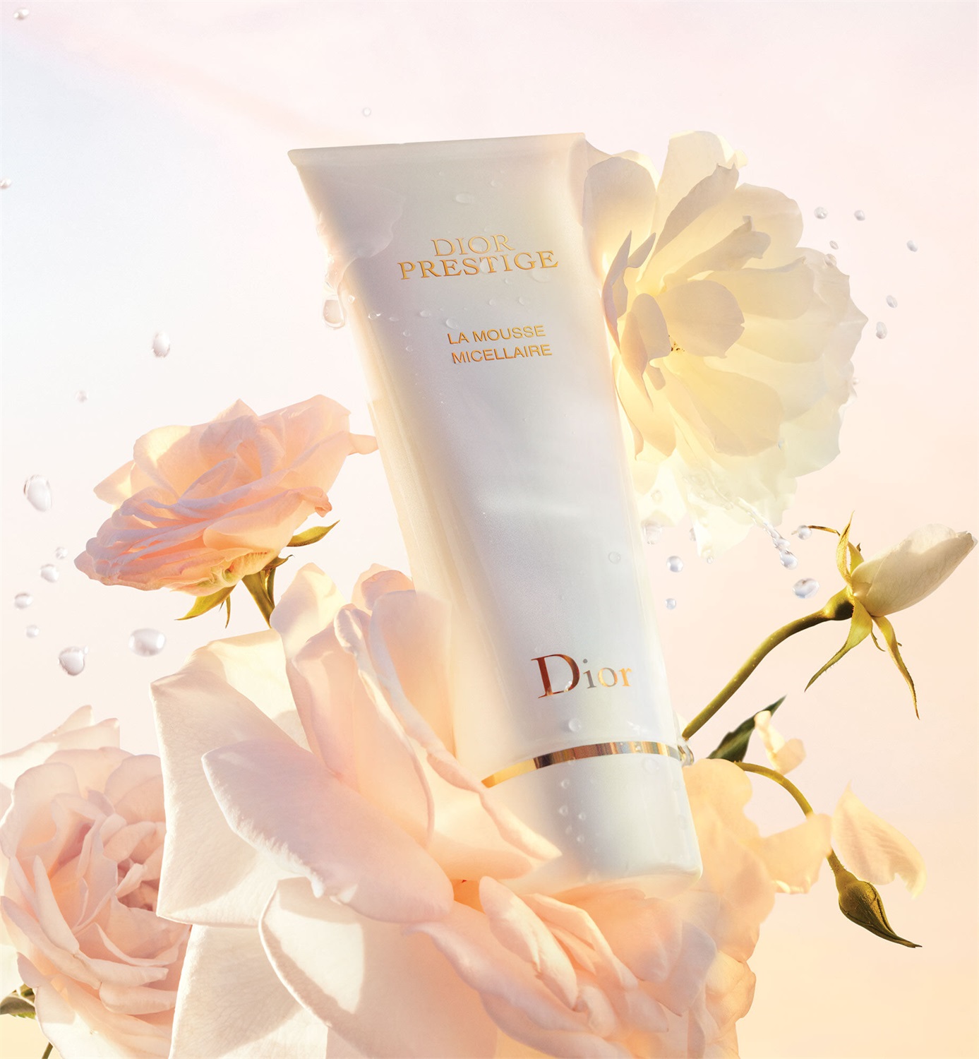 DIOR Prestige La Mousse Micellaire 120g - Detergente per il Viso con Texture Mousse e Comfort Eccezionale, Arricchita di Micro-Nutrienti della Rose de Granville