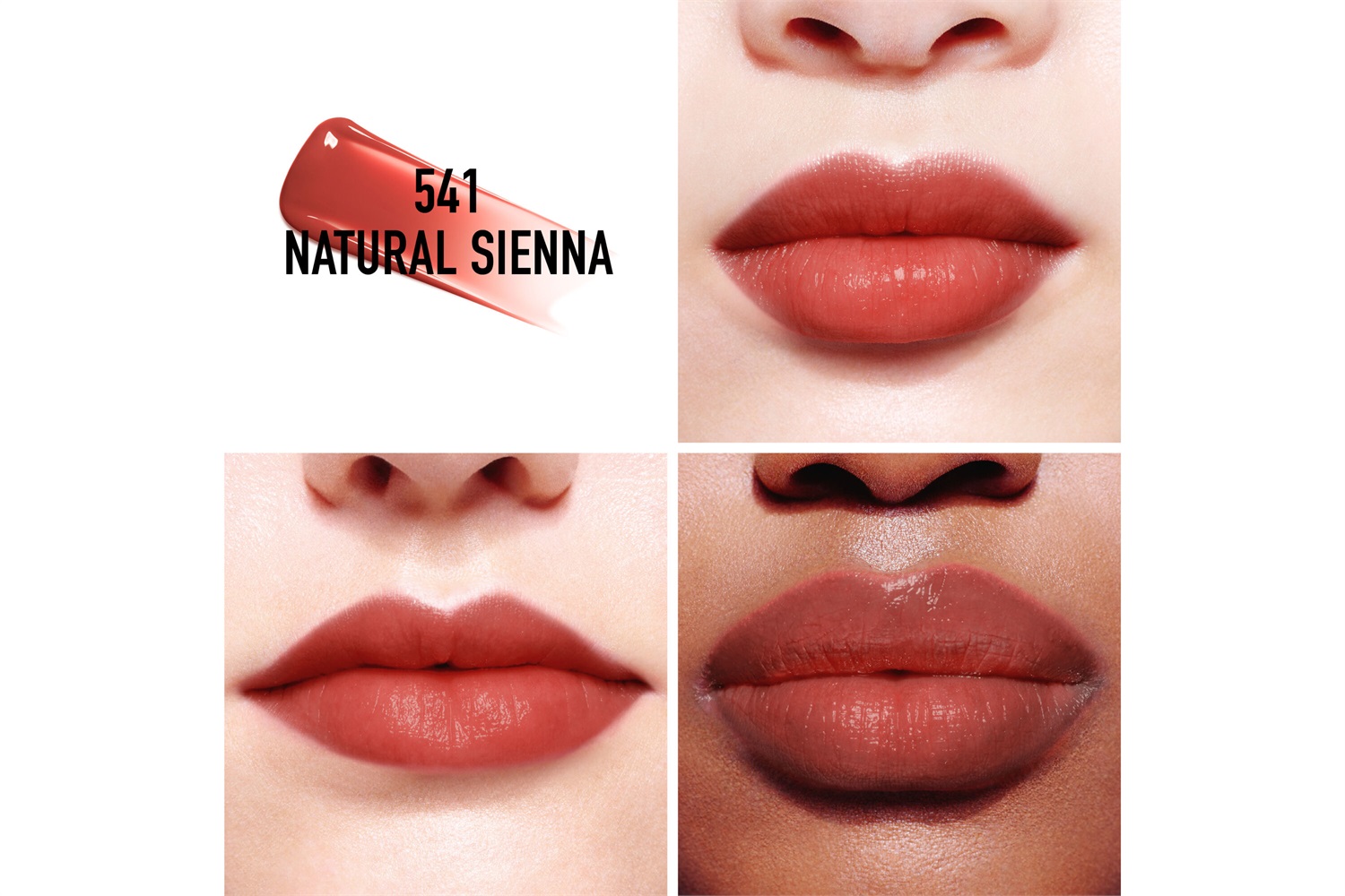 DIOR Addict Lip Tint - Tinta Labbra No Transfer 541 Natural Sienna - 12 Ore di Tenuta, Finish Semi-Mat, 94-95% Ingredienti Naturali