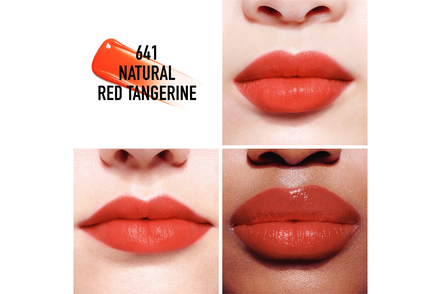 Dior Addict Lip Tint 5 ml - Natural Red Tangerine 641, Tinta Labbra No Transfer con 12 Ore di Tenuta e Finish Semi-Mat