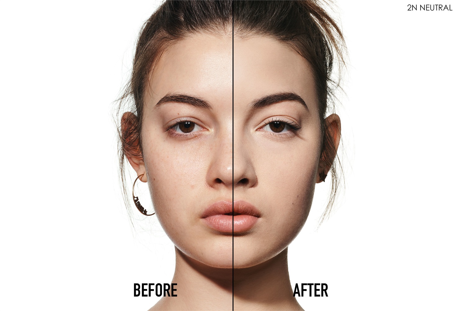 Dior Forever Natural Velvet Fondotinta Compatto 2N Neutral - No Transfer, 24 Ore di Tenuta, 90% Ingredienti Naturali