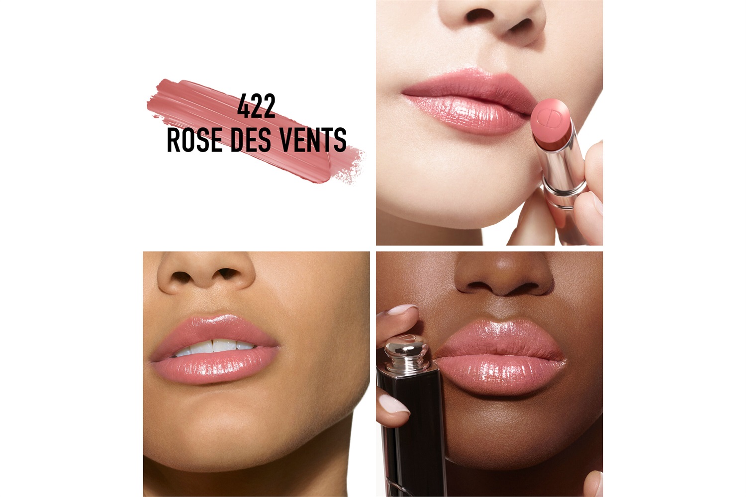 Dior Ricarica Rossetto Brillante Dior Addict 422 Rose des Vents - Formula Naturale e Astuccio Ecosostenibile