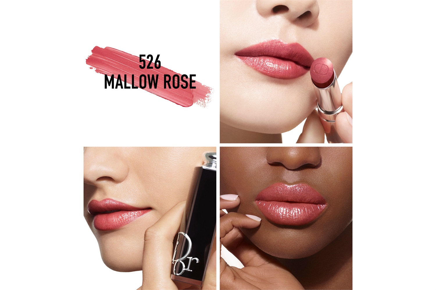 DIOR Ricarica Dior Addict - Rossetto Brillante e Idratante 526 Mallow Rose - 3.2 g - 90% Ingredienti Naturali