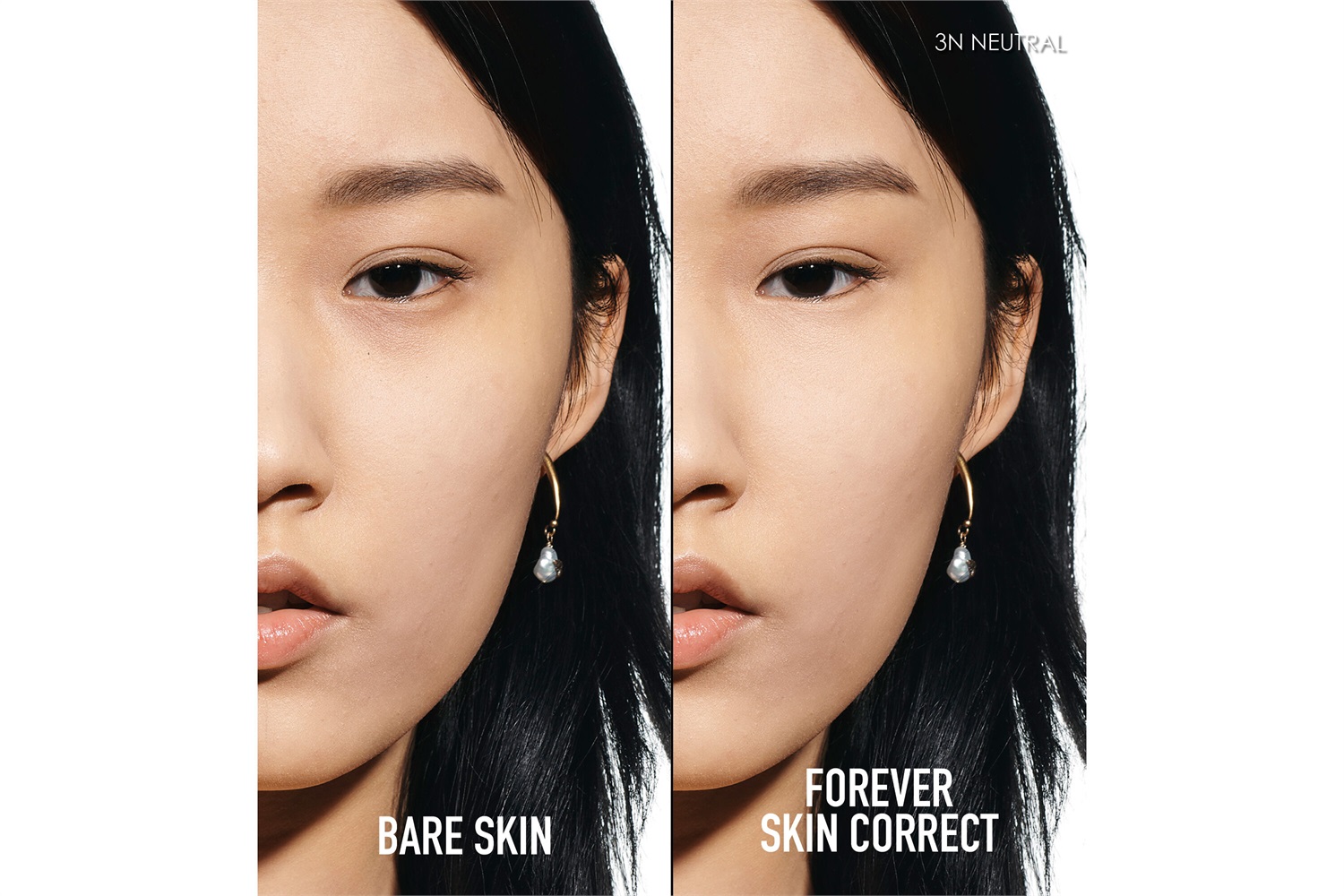 Dior Forever Skin Correct - Correttore Antiocchiaie 3N Neutral, Copertura Totale, Idratazione 24H, Formula Clean con 96% Ingredienti Naturali