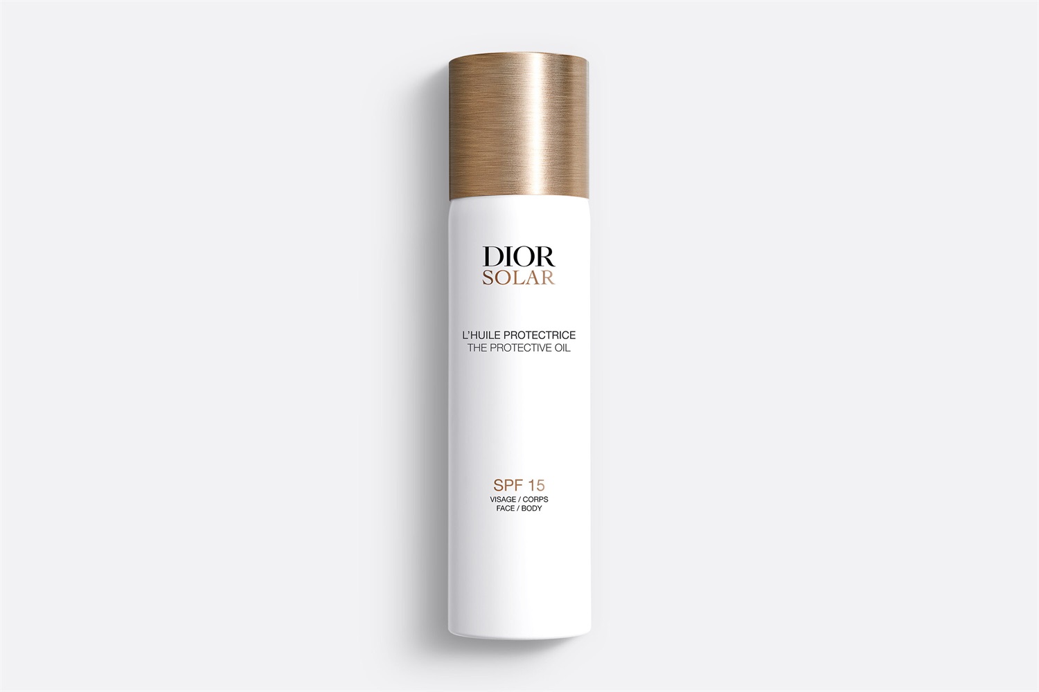 Dior Solar L'Olio Protettivo per Viso e Corpo SPF 15 - 125 ml - Applicazione Semplice e Texture Leggera