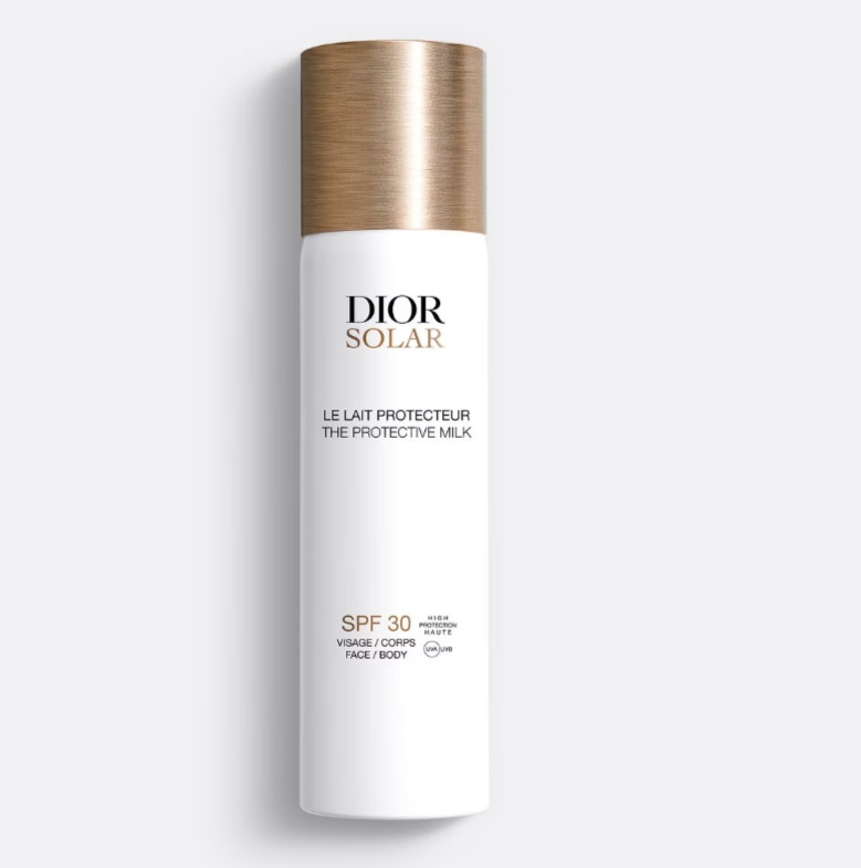 Dior Solar Il Latte Protettivo per Viso e Corpo SPF 30 - 125 ml, Latte solare ad alta protezione, Resistente all'acqua, Texture leggera e rinfrescante
