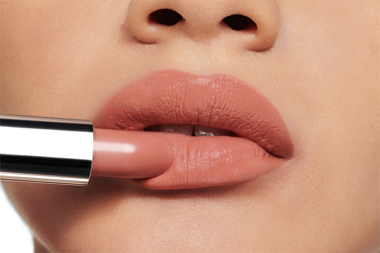 Dior Rouge Dior Rossetto 100 Nude Look Satinato 3.5g - Stick Magnetico, Comfort e Lunga Tenuta