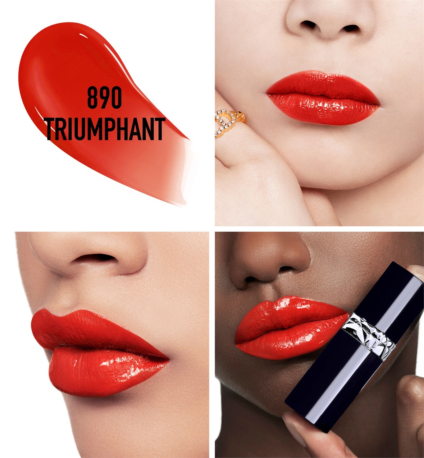 Dior Rouge Dior Forever Liquid Lacquer No. 890 Triumphant - Rossetto Liquido No Transfer Ultra-brillante e Ultra-pigmentato