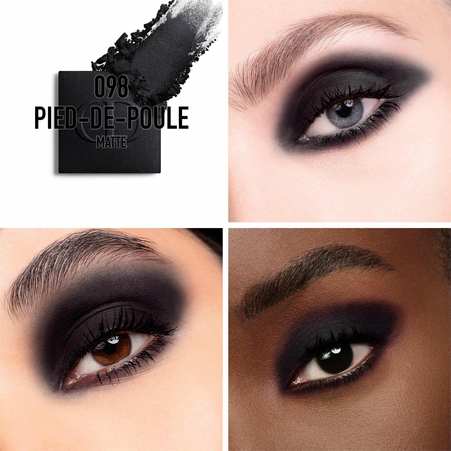 Dior Diorshow Mono Couleur 098 Pied-de-Poule - Ombretto ad Alta Pigmentazione con Finish Mat, Satinato, Metallizzato e Glitterato - 2g