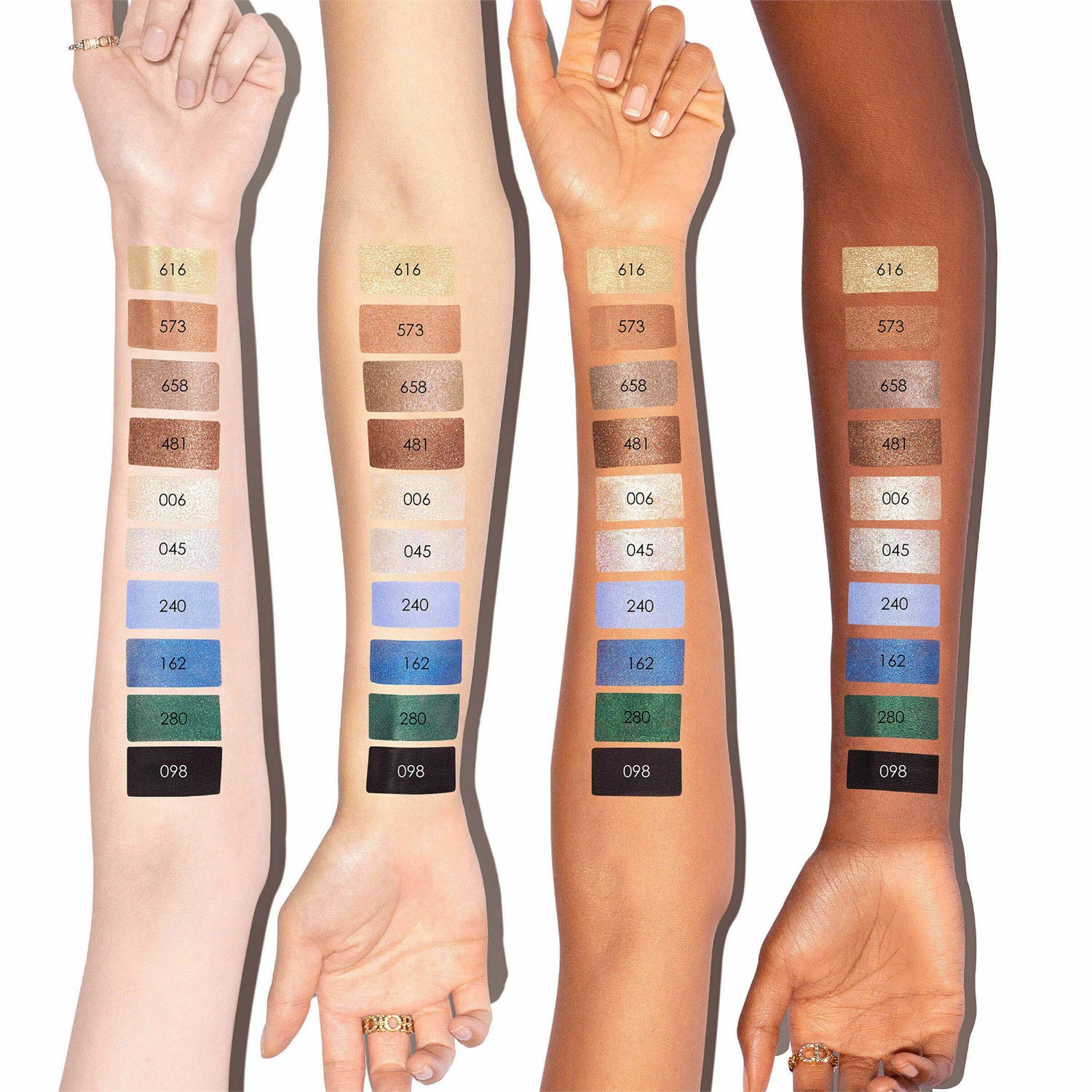 Dior Diorshow Mono Couleur 098 Pied-de-Poule - Ombretto ad Alta Pigmentazione con Finish Mat, Satinato, Metallizzato e Glitterato - 2g