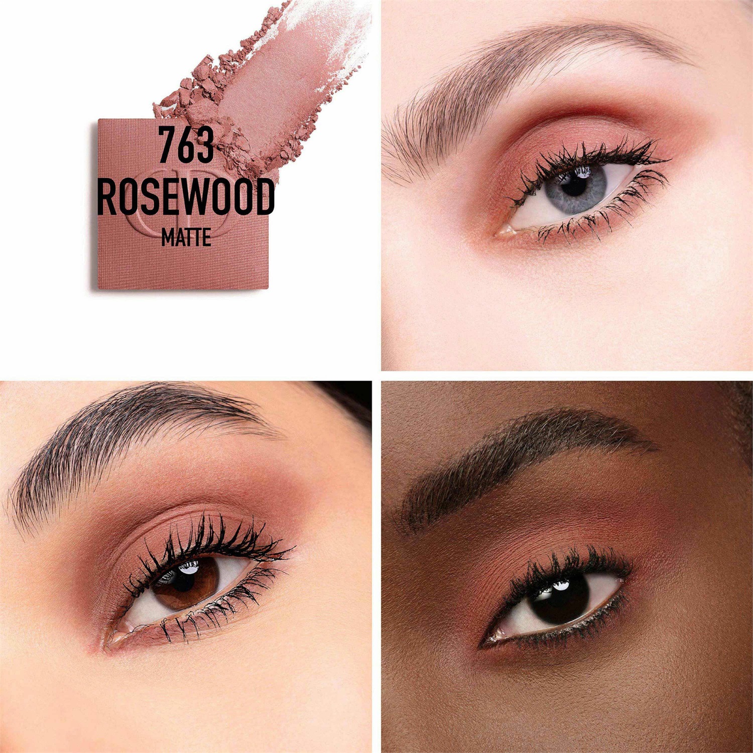 Dior Diorshow Mono Couleur 763 Rosewood - Ombretto ad Alta Pigmentazione 2g con Finish Mat, Satinato, Metallizzato e Glitterato