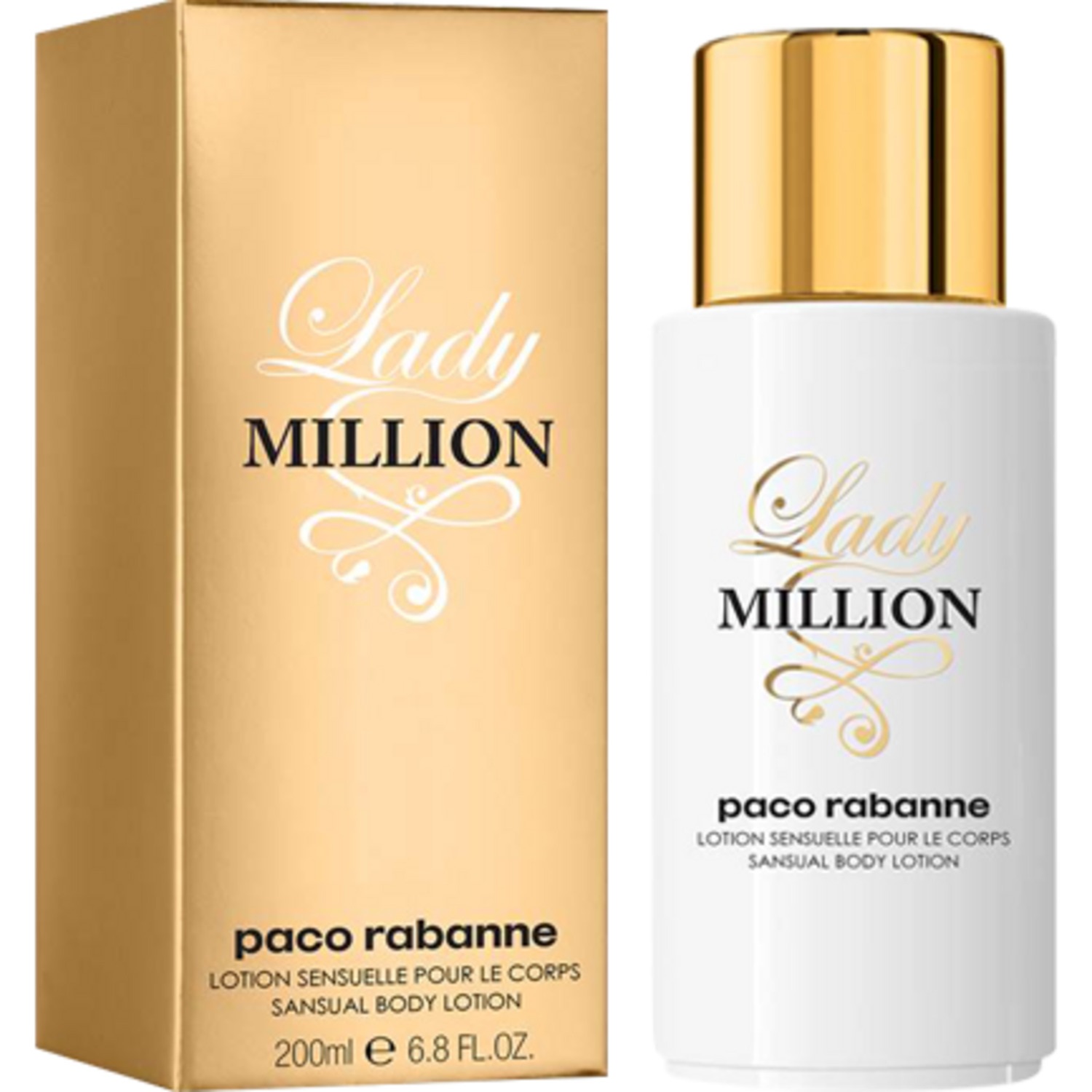 Rabanne Lady Million Body Lotion 200 ml - Lozione Corpo Idratante con Burro di Karité e Fragranza Floreale
