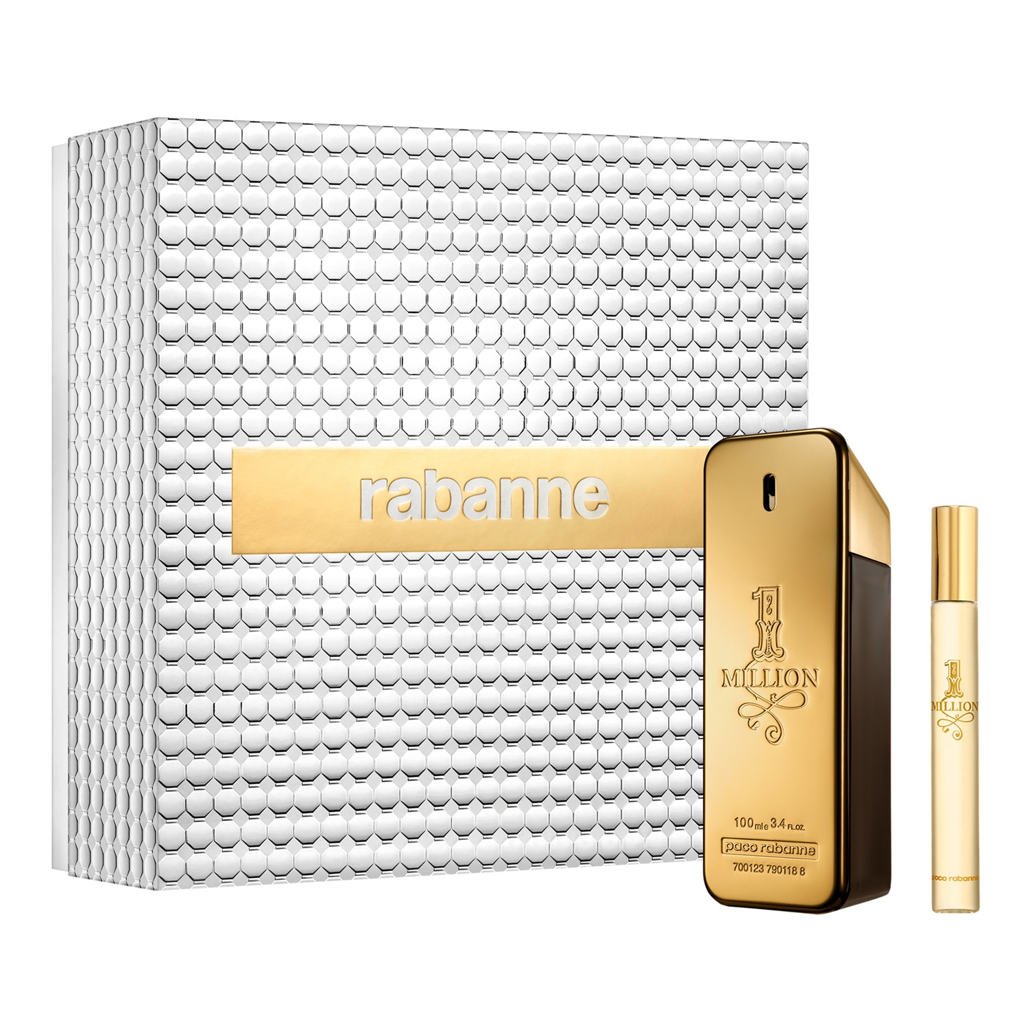 Paco Rabanne 1 Million Cofanetto Eau de Toilette 100ml Travel Spray 10ml - Fragranza Maschile Fresca e Speziata con Note di Ambra, Cuoio e Mandarino