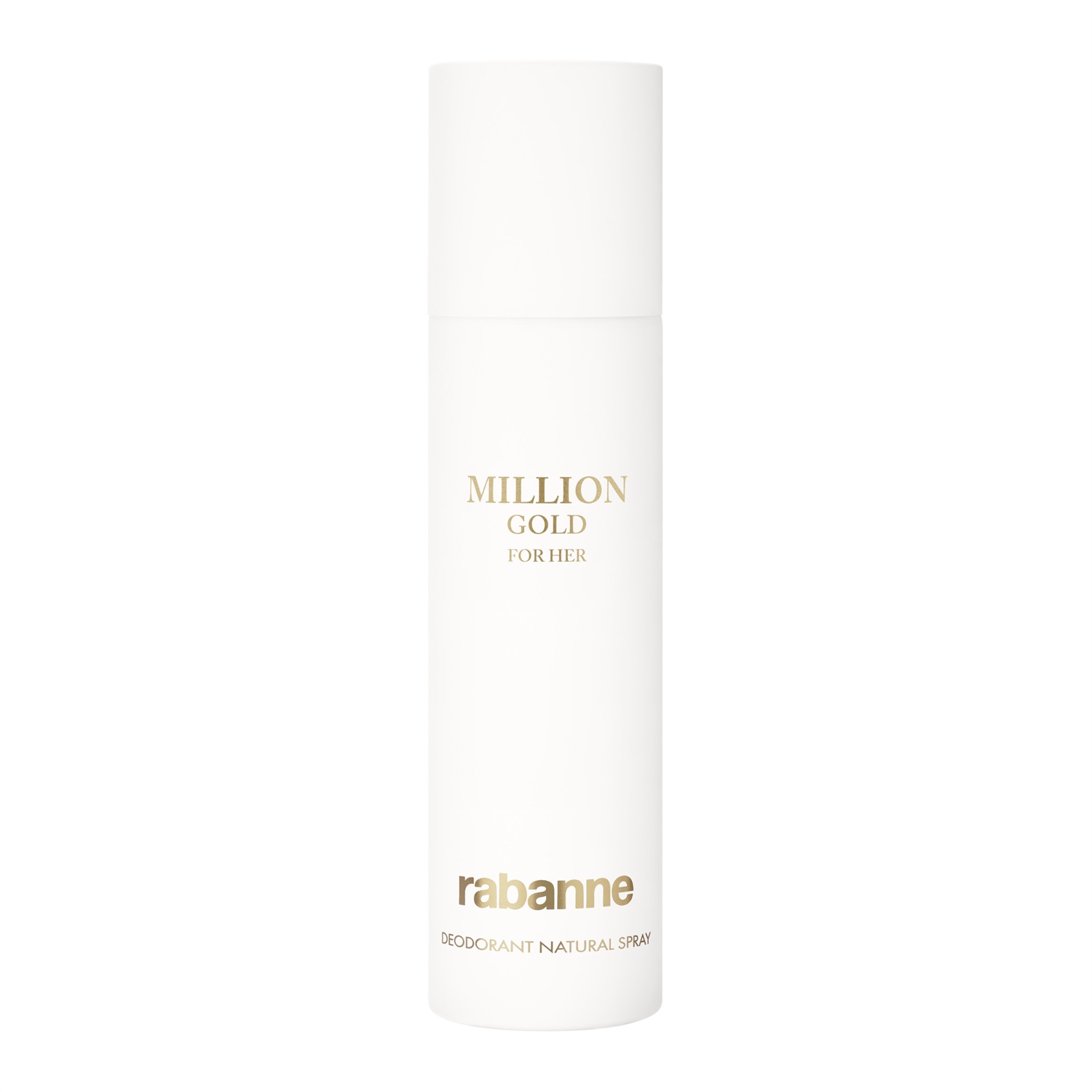 Paco Rabanne Million Gold For Her Deodorante Spray 150 ml - Rinfrescante e Protettivo con Fiori Bianchi e Rosa Scintillante