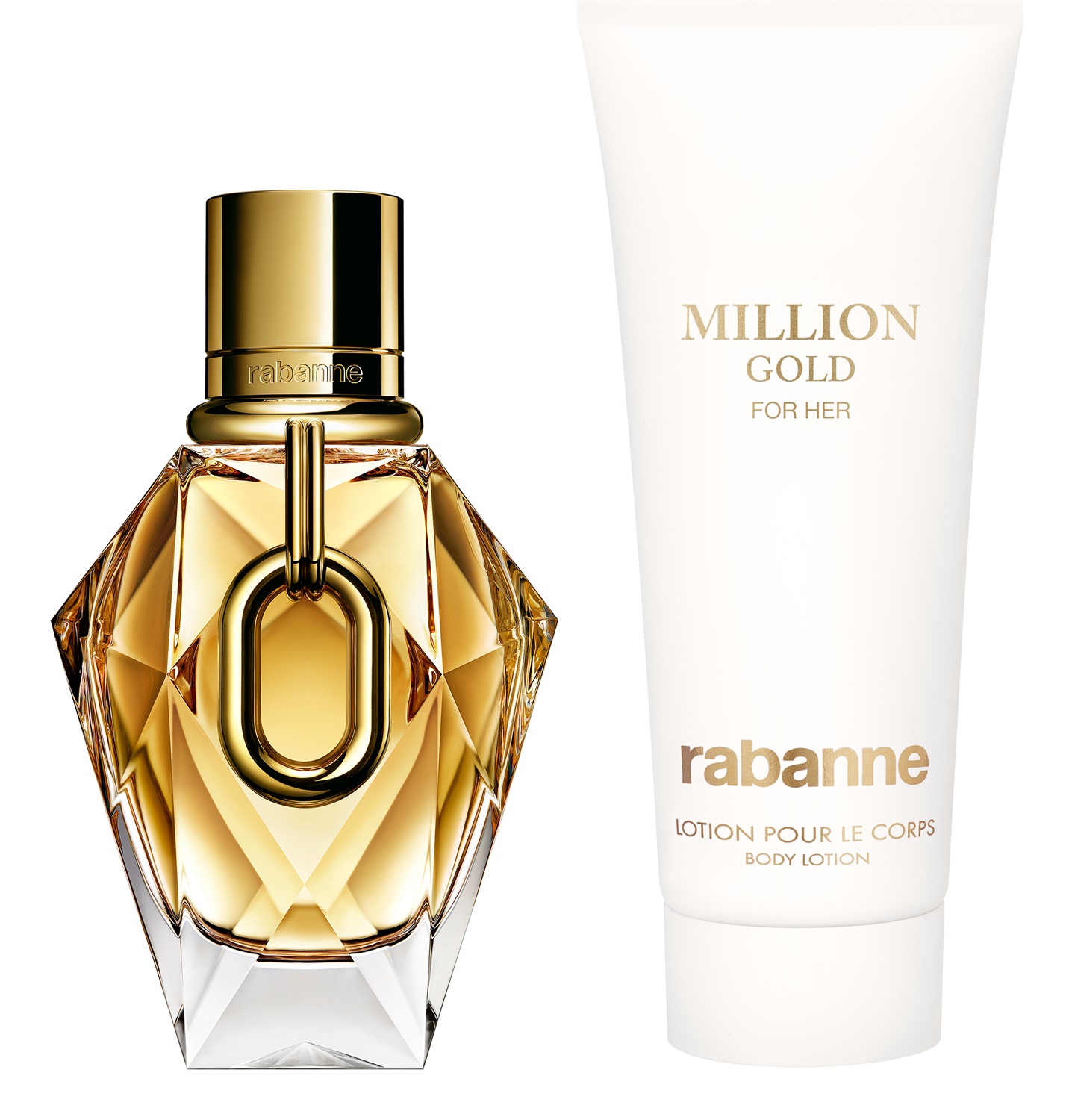 Rabanne Cofanetto Regalo Million Gold For Her Eau de Parfum 50ml Body Lotion 100ml - Fragranza con Note di Fiori Bianchi