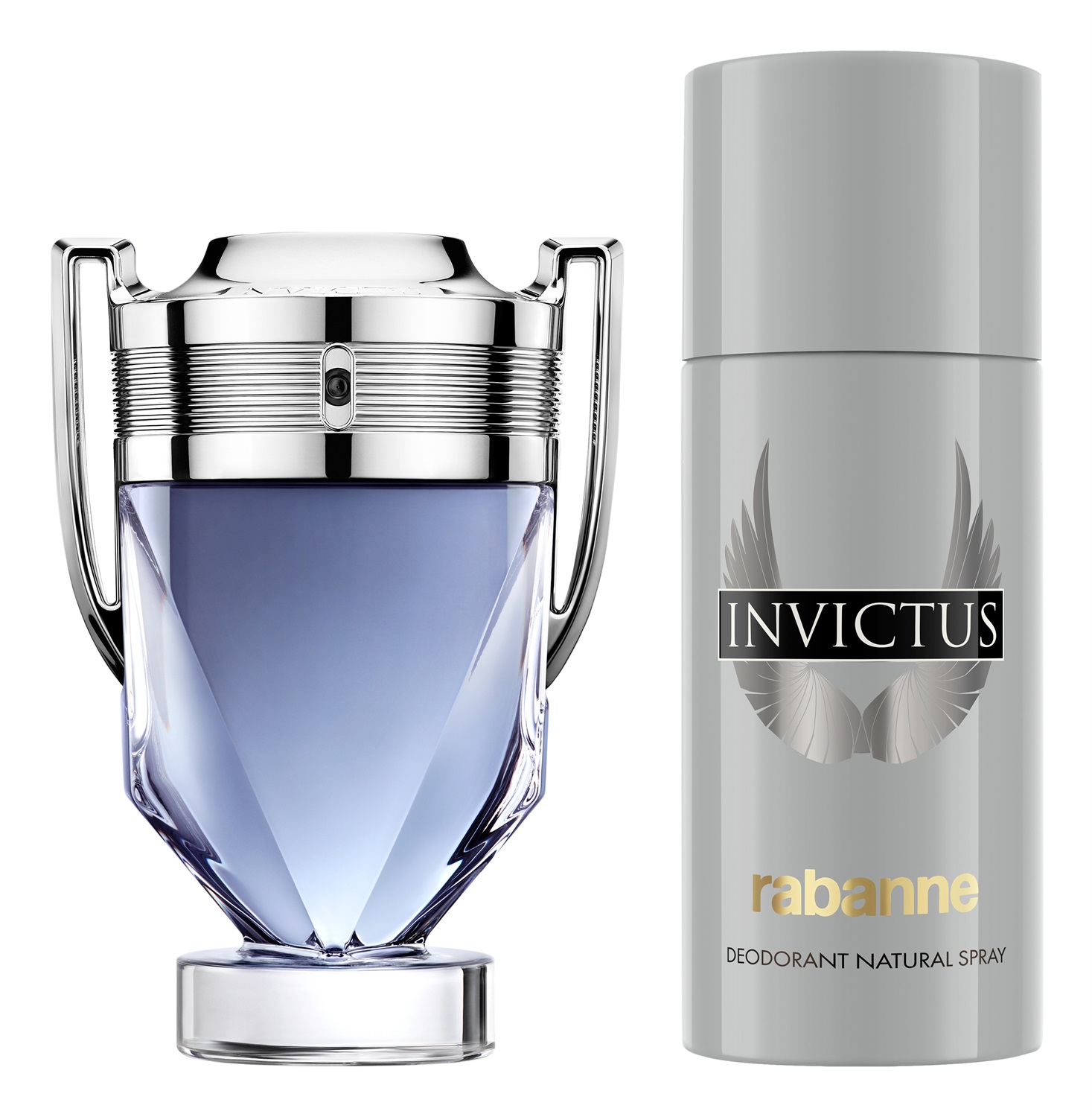 Rabanne Cofanetto Regalo Invictus - Eau de Toilette 100ml Deodorant Spray 150ml, Fragranza Uomo con Note di Pompelmo e Legno di Guaiaco