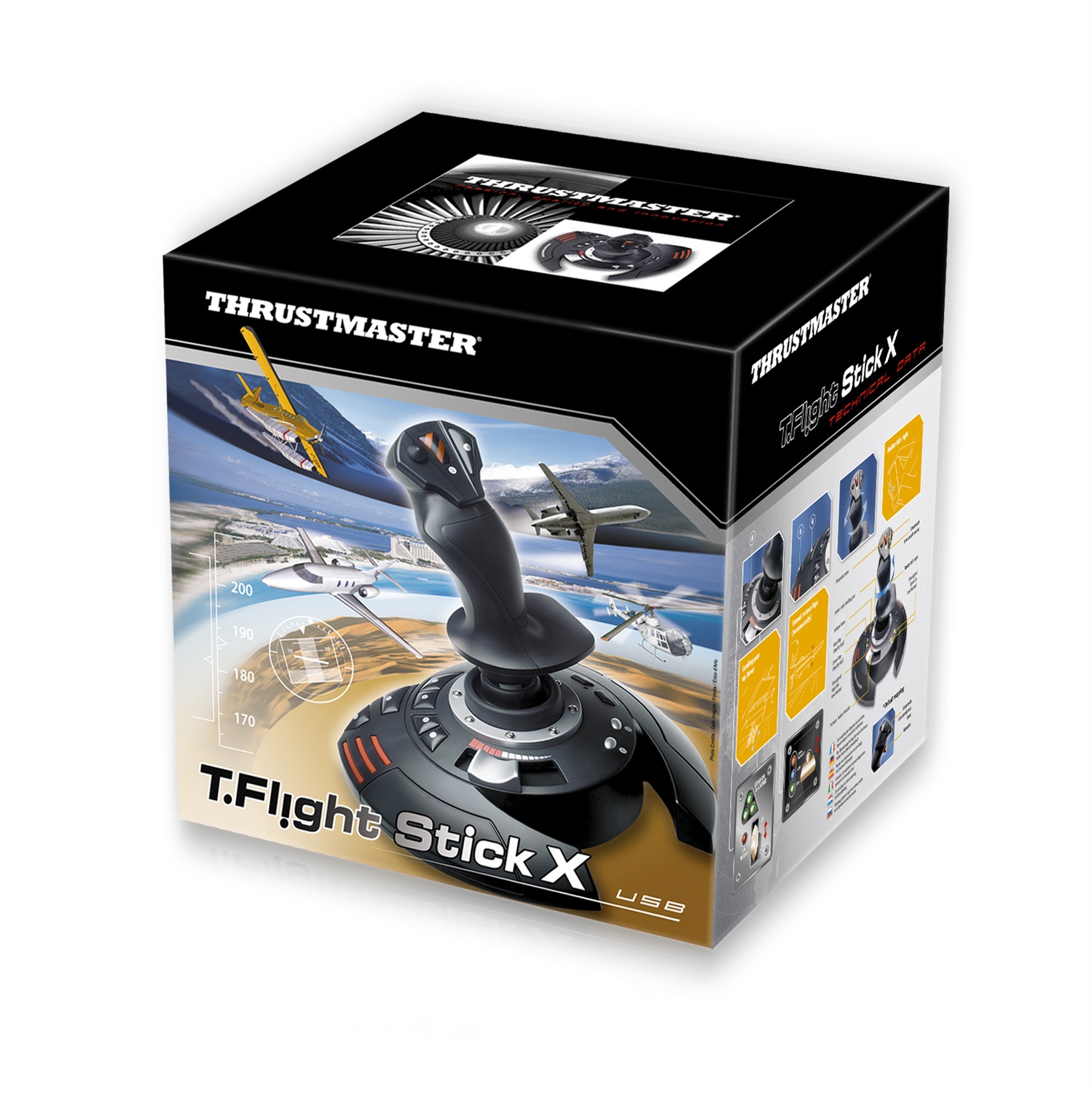 Thrustmaster T.Flight Stick X - Joystick Analogico USB per PC e Playstation 3 con Resistenza Regolabile e Memoria Interna