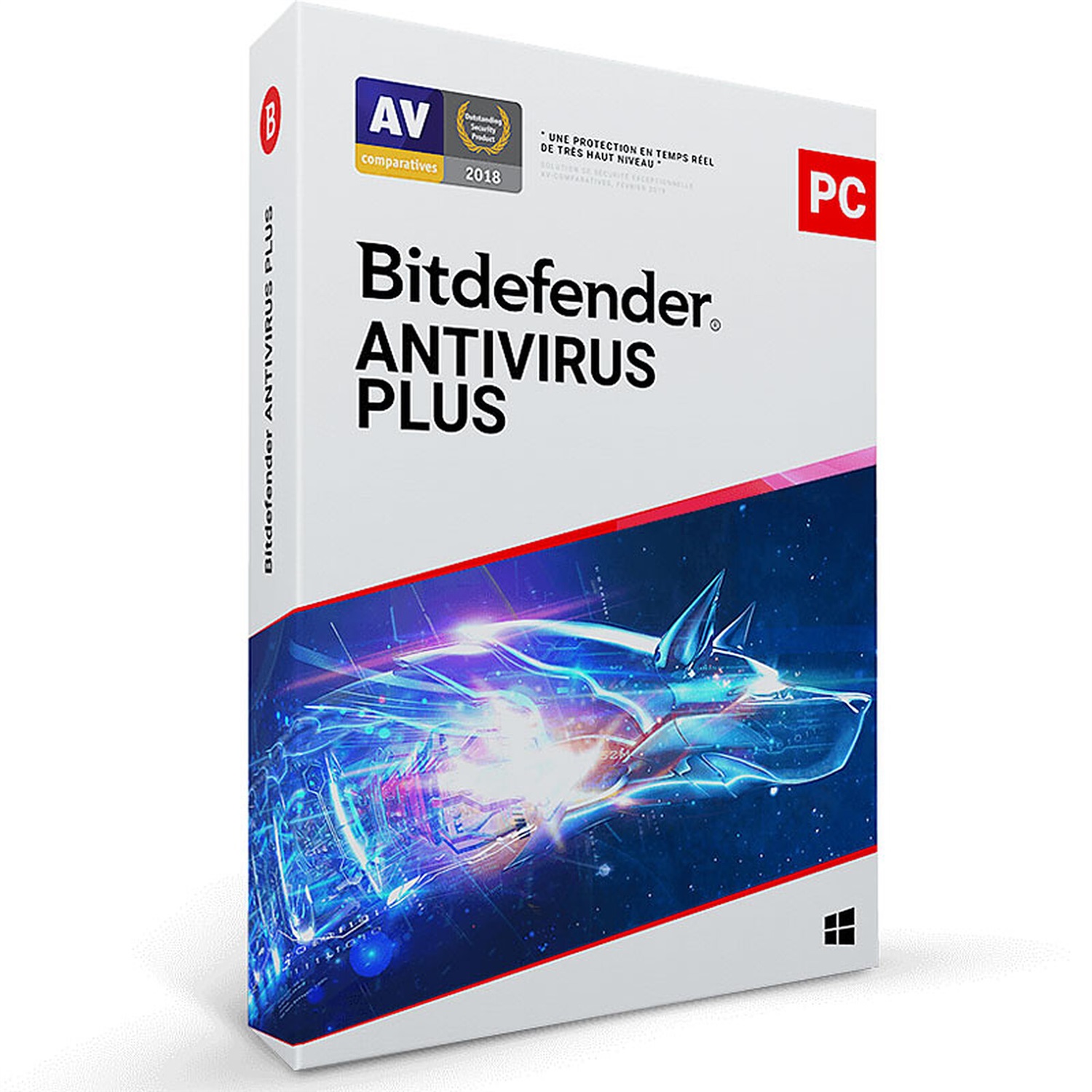 Bitdefender Antivirus Plus - Protezione Antivirus per PC, 1 Anno, 1 Dispositivo, Compatibile con Windows