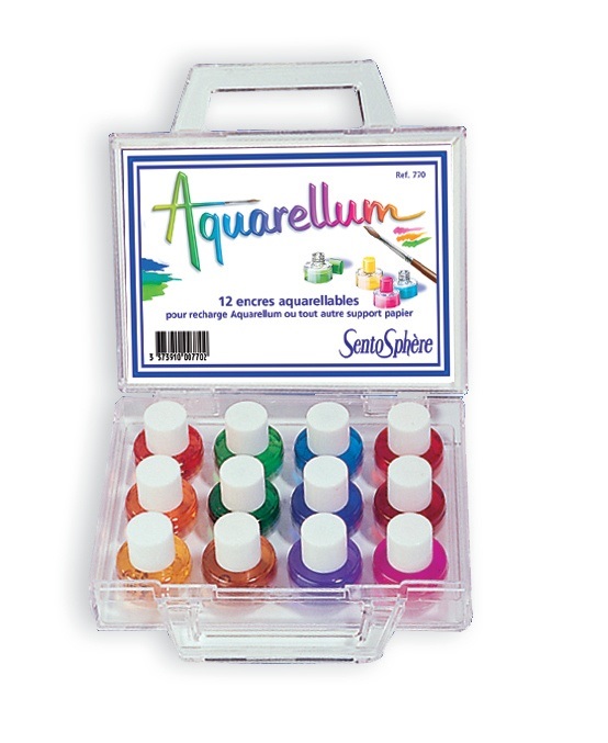 SentoSphere Set di 12 Colori ad Acquerello in Valigetta con Manico - Età 5