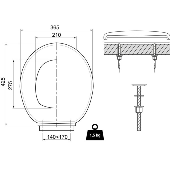 Wirquin 20718747 Sedile WC First con Chiusura Rallentata, Polipropilene Bianco, Confort Acustico e Sicurezza Bambini