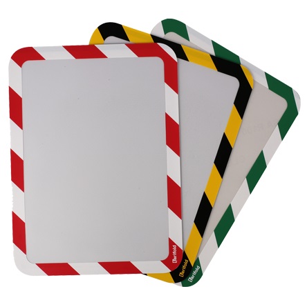 Tarifold Cornice Magnetica A4 Giallo/Nero - Confezione da 2 Pezzi con Retro Magnetico per Segnalazioni