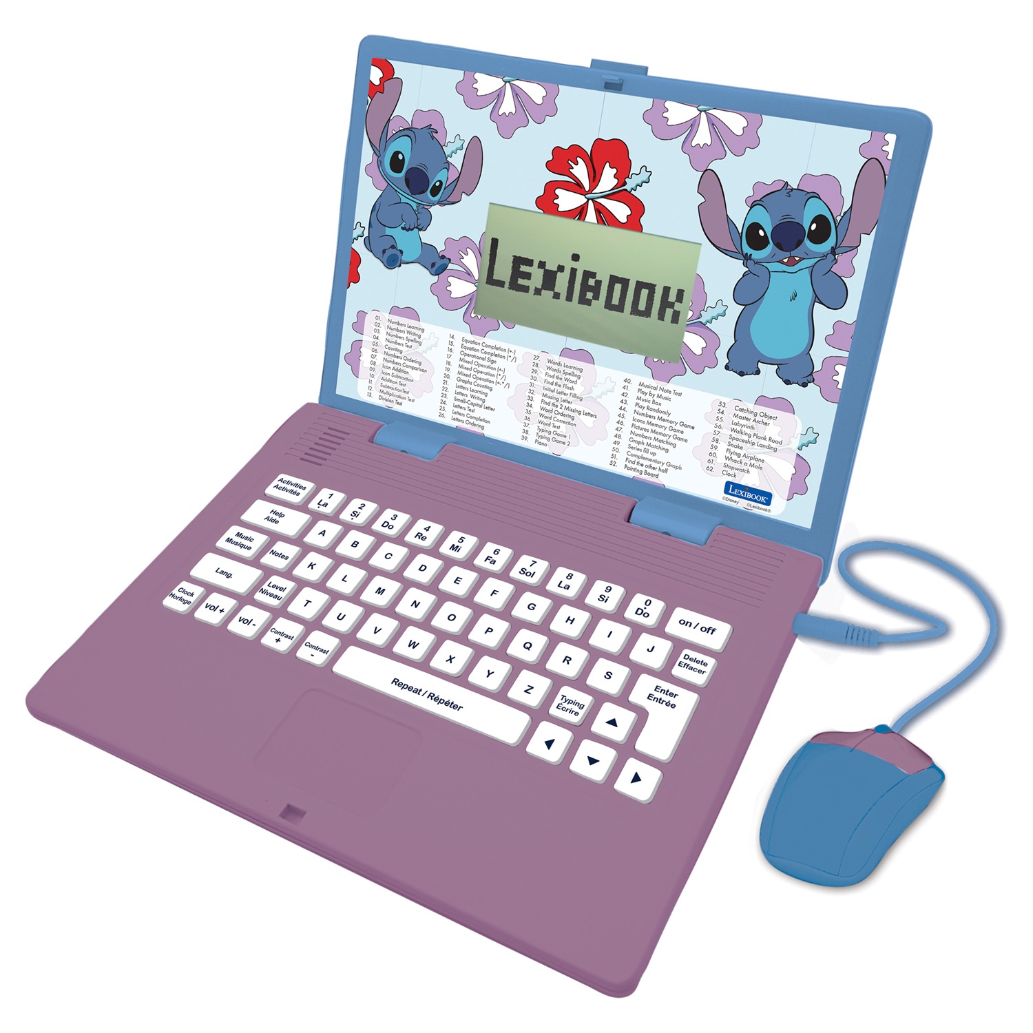 Lexibook JC598DI1 - Computer Portatile Educativo Bilingue per Bambini con 124 Attività Interattive