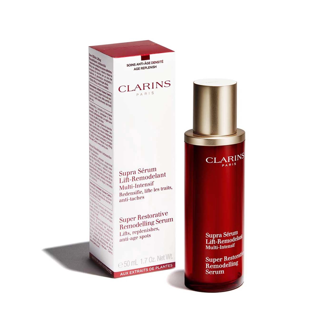 Clarins Multi-Intensive Supra Serum 30 ml - Siero Viso Antietà Effetto Lifting, Rimodellante e Antimacchie