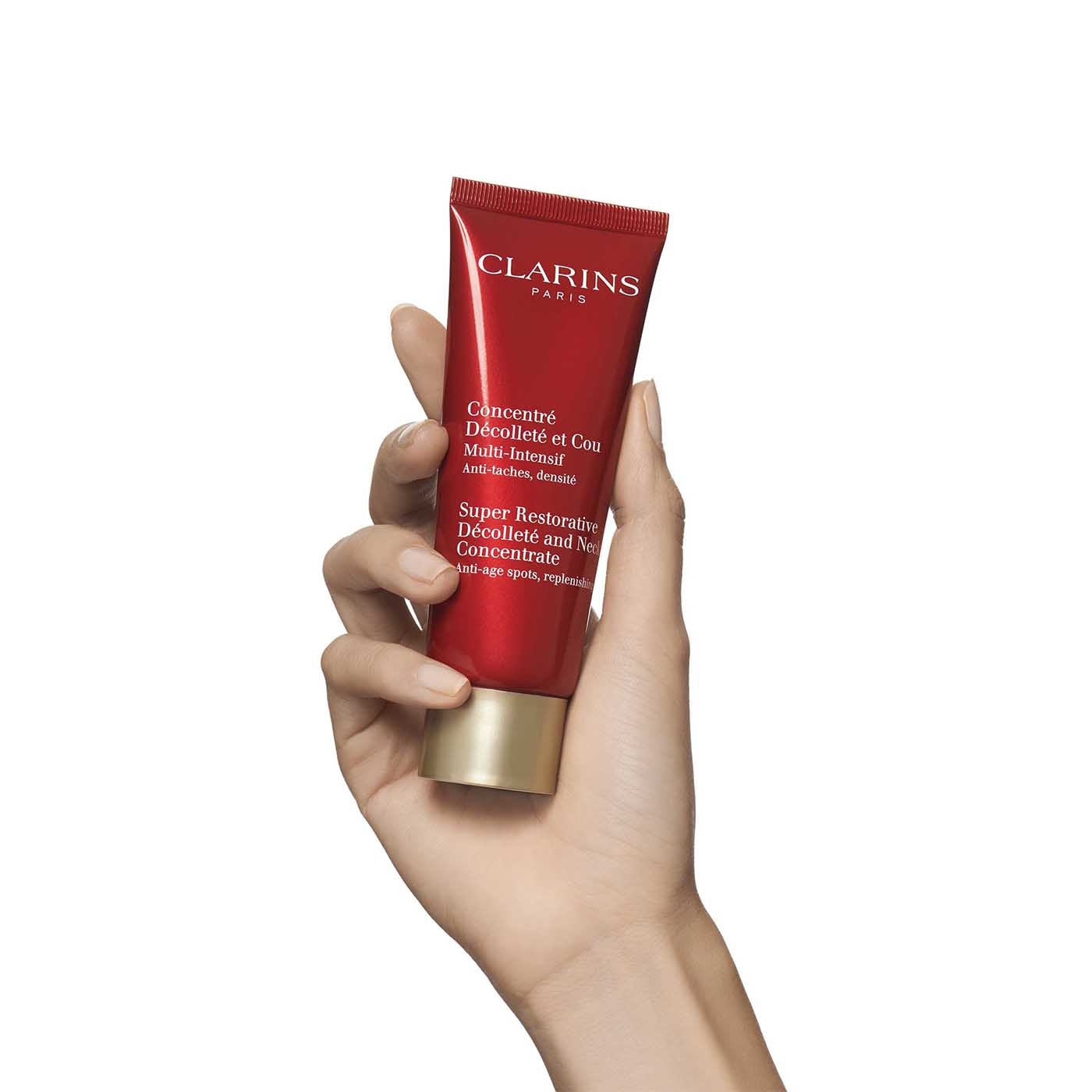 Clarins Multi-Intensive Concentrato Rivitalizzante Collo e Décolleté 75ml - Trattamento Lifting, Texture Leggera e Non Grassa