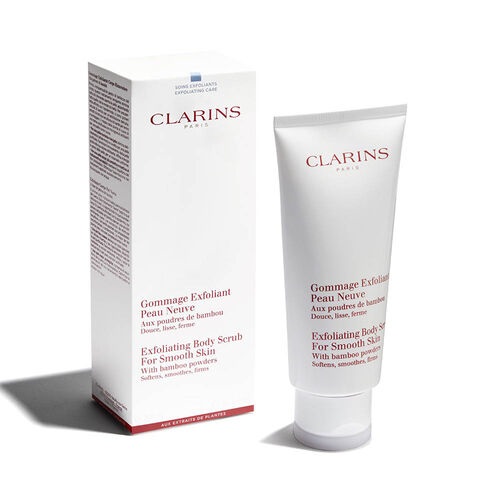 Clarins Gommage Exfoliant Peau Neuve - Esfoliante Corpo 200 ml con Polvere di Bambù e Mimosa Tenuiflora per una Pelle Liscia e Morbida
