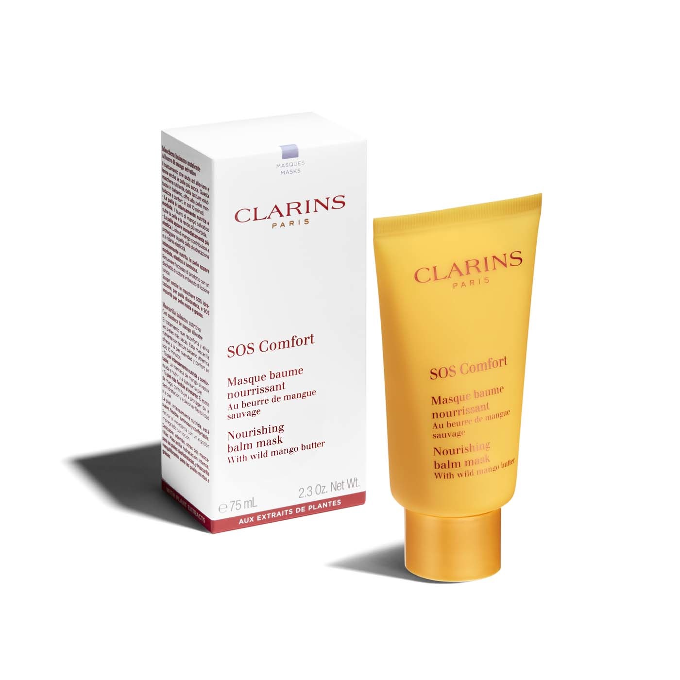 Clarins SOS Comfort Maschera Balsamo Nutriente 75 ml - Per Pelle Secca, Lenitiva e Idratante