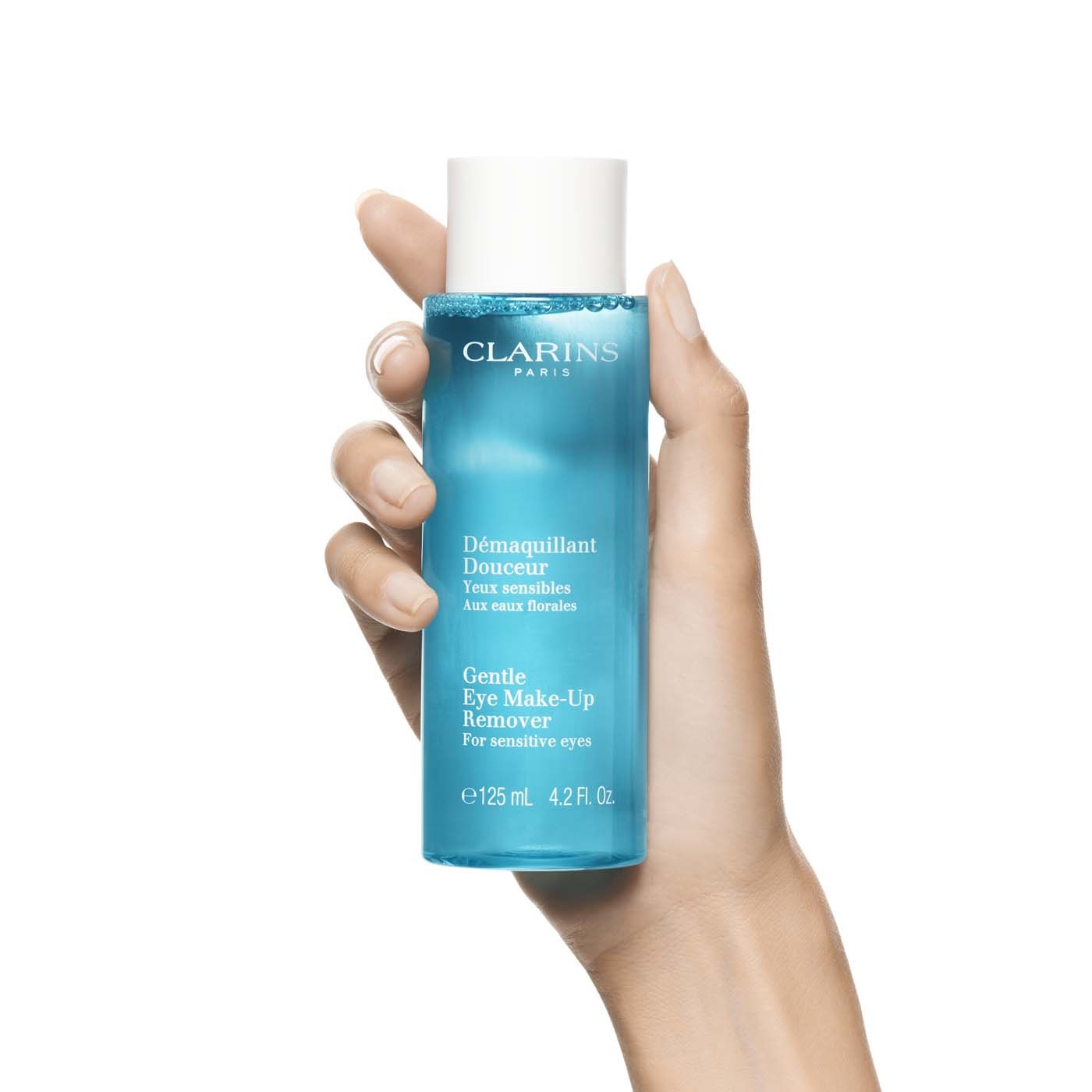 Clarins Struccante Occhi Delicato 125 ml - Lozione Rinfrescante e Lenitiva per Occhi Sensibili, Elimina Make-up e Impurità