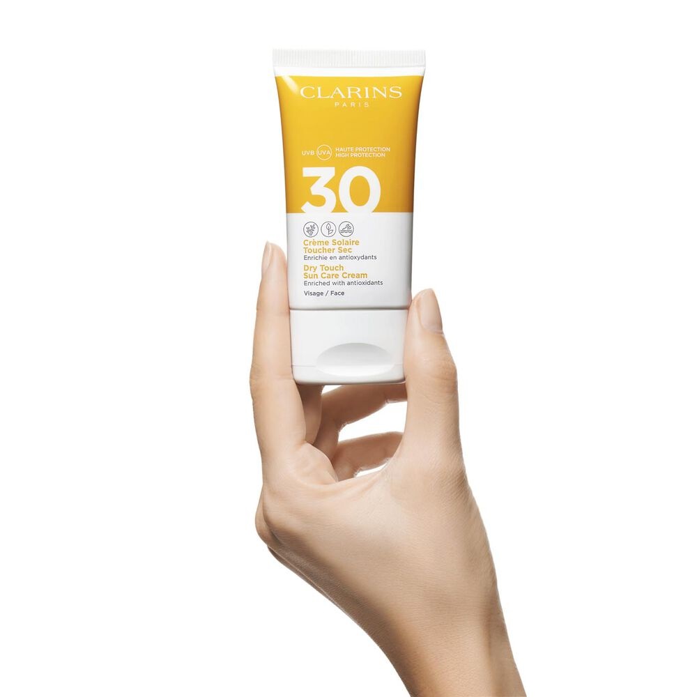 Clarins Crema Solare Viso SPF 30 - Finish Asciutto, Idratante, 50 ml