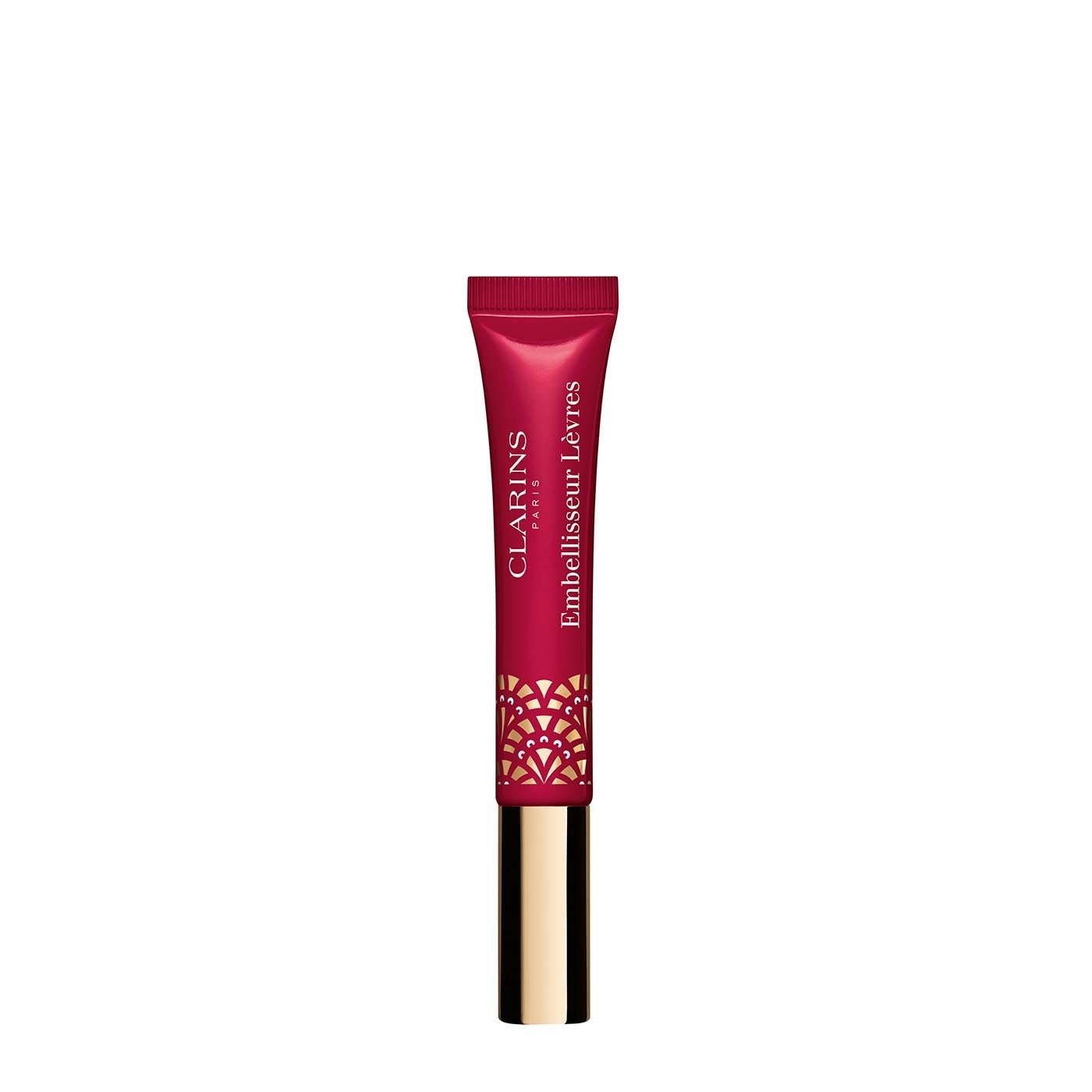 Clarins Embellisseur Lèvres 18 Intense Garnet - Lucidalabbra Rimpolpante 12 ml con Burro di Karité, Idratante e Nutriente