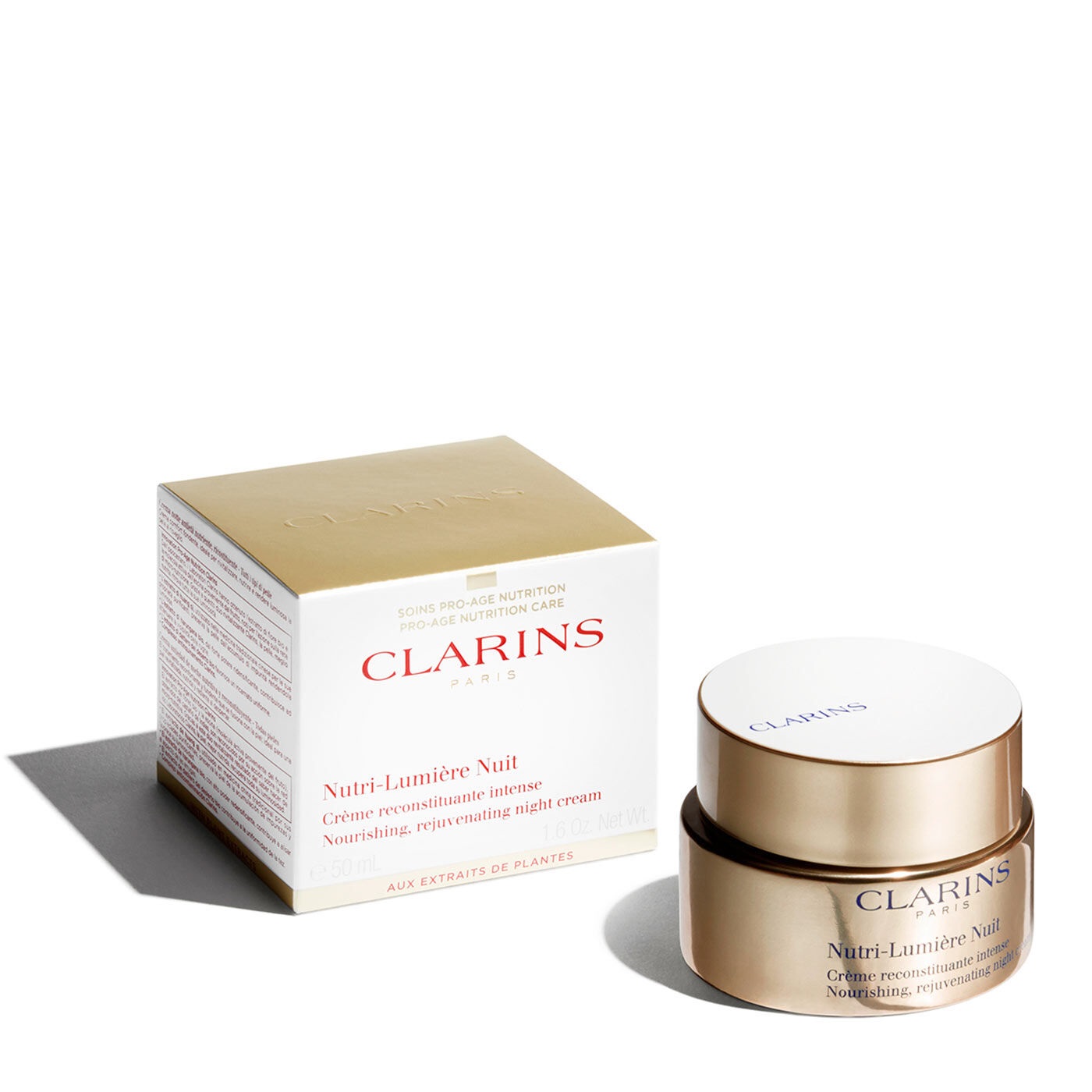 Clarins Nutri-Lumière Crema Notte Antietà Nutriente Ricostituente 50 ml - Rivitalizza e illumina la pelle