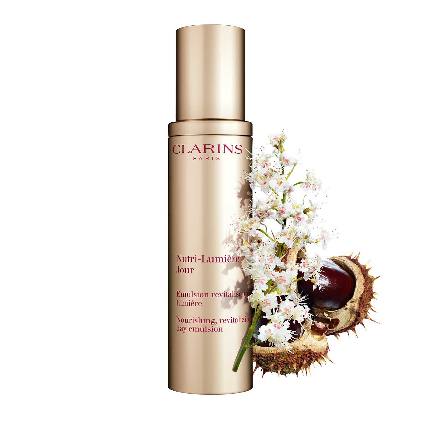Clarins Nutri-Lumière Emulsione Giorno 50 ml - Emulsione-in-olio Nutriente e Rivitalizzante per Tutti i Tipi di Pelle