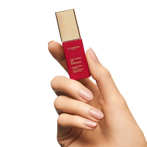 Clarins Olio Labbra Huile Confort Lèvres Intense 07 Intense Red - Idratante e Brillantezza Effetto Specchio, 7 ml