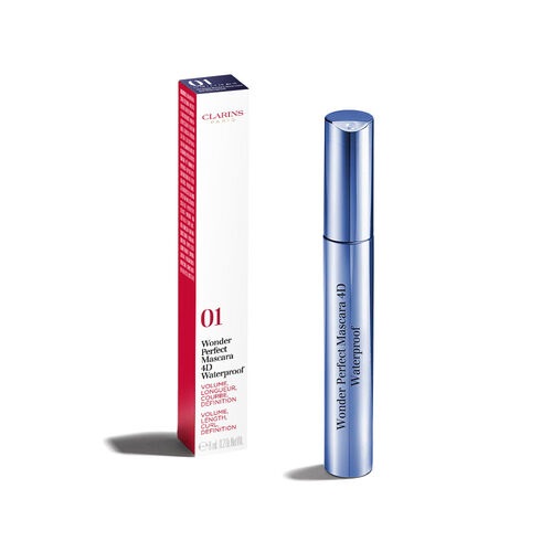 CLARINS Wonder Perfect 4D Mascara Waterproof 01 Perfect Black - Volume, Lunghezza, Curvatura e Definizione