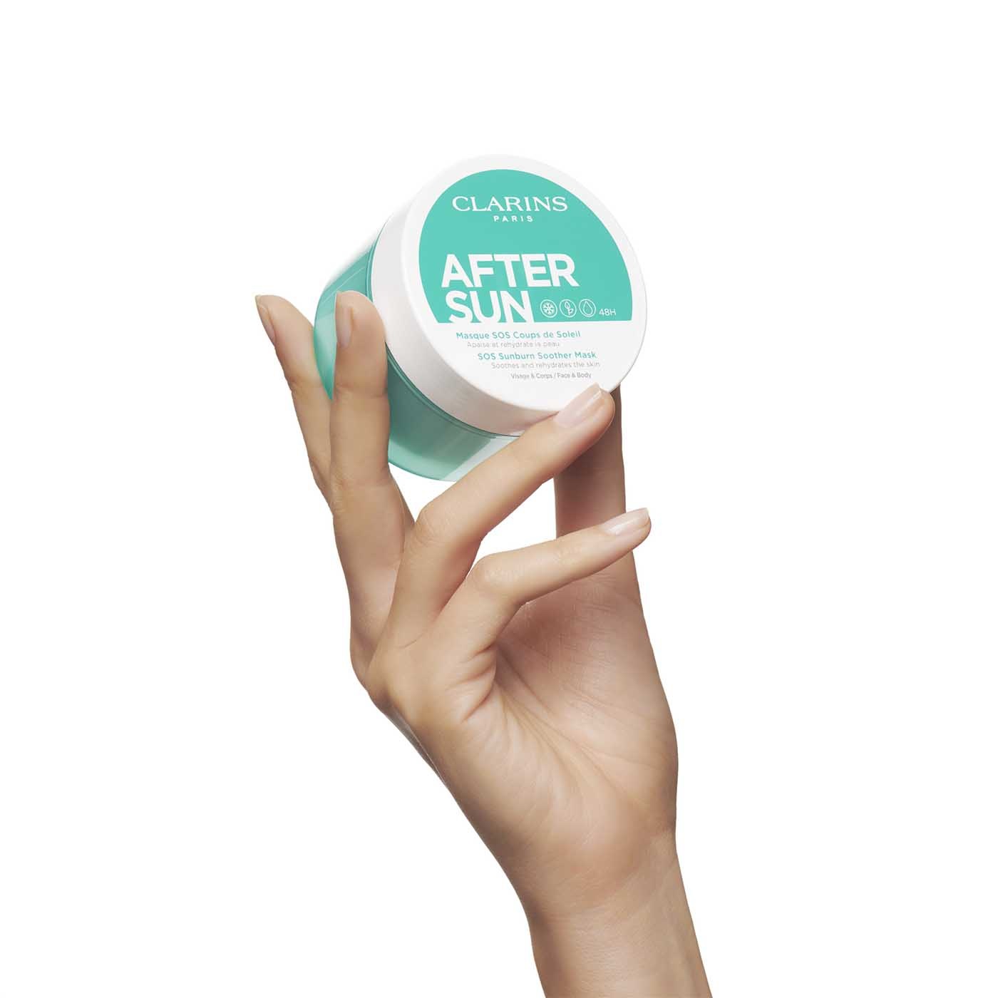 CLARINS Maschera Doposole Crema-Gel 100 ml - Viso e Corpo, Idratante e Lenitiva con Estratto di Girasole e Aloe Vera