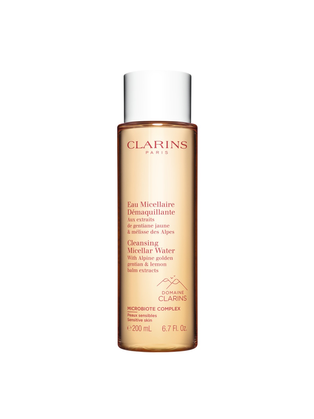 Clarins Acqua Micellare Detergente 200 ml - Struccante Emolliente con Genziana e Melissa