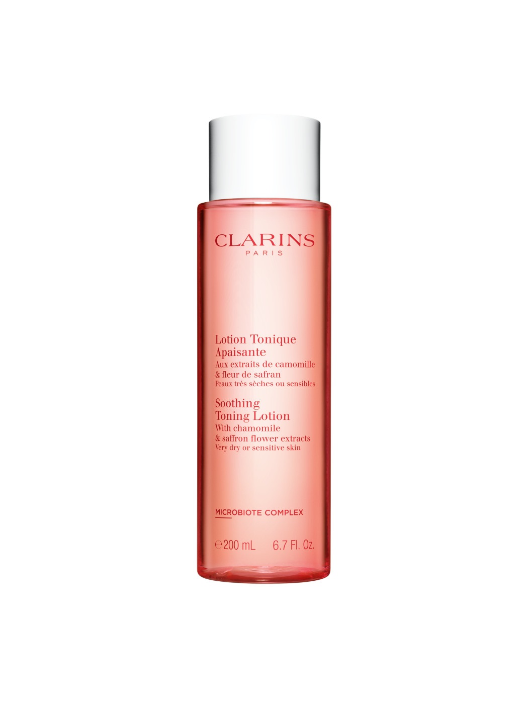 Clarins Lotion Tonique Apaisante - Tonico Lenitivo 200ml per Pelle Secca e Sensibile con Estratti di Camomilla e Echinacea