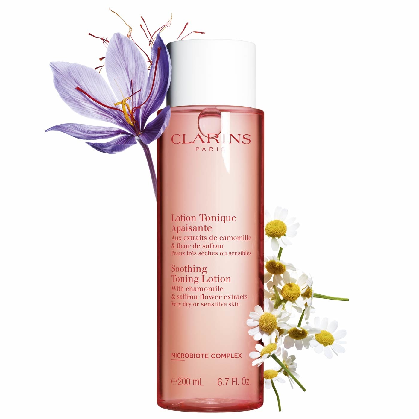 Clarins Lotion Tonique Apaisante - Tonico Lenitivo 200ml per Pelle Secca e Sensibile con Estratti di Camomilla e Echinacea