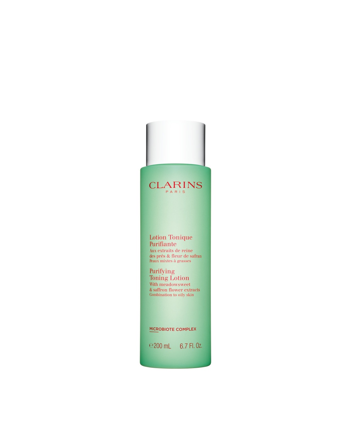 Clarins Lotion Tonique Purifiante 200 ml - Tonico Purificante Senza Alcol con Estratti di Regina dei Prati e Amamelide, Riequilibrante per Pelle Mista e Grassa
