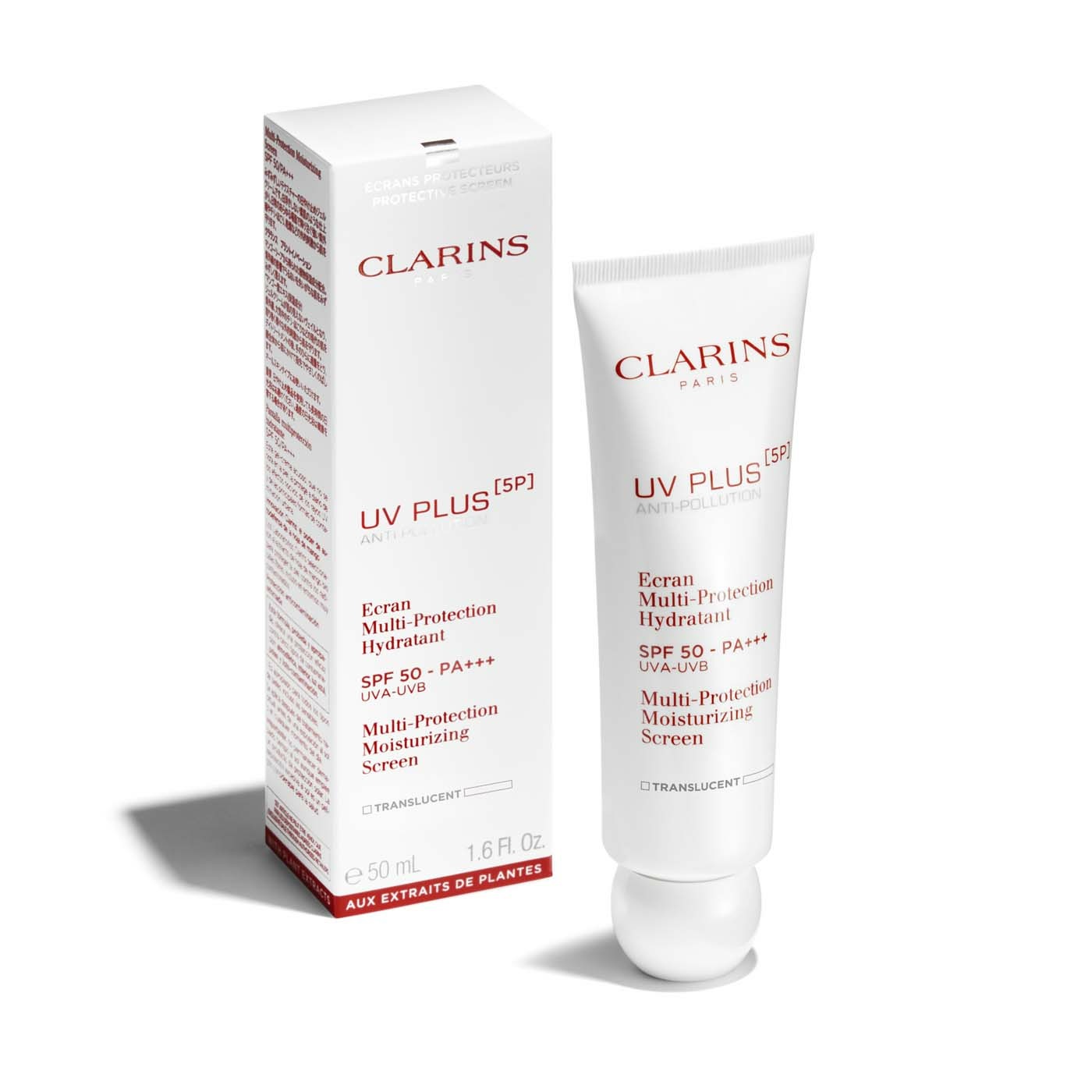 Clarins UV Plus Anti-Pollution Traslucido 50 ml - Schermo Multi-Protezione Idratante