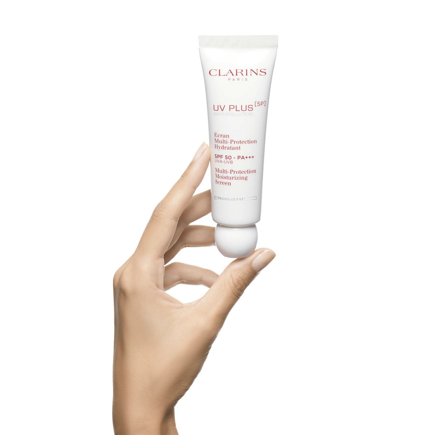 Clarins UV Plus Anti-Pollution Traslucido 50 ml - Schermo Multi-Protezione Idratante