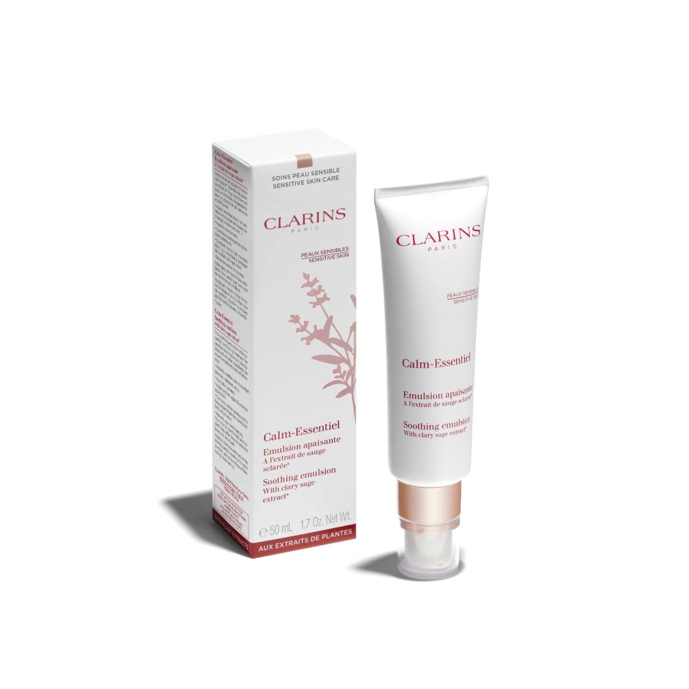 Clarins Calm-Essentiel Emulsione Lenitiva 50 ml - Trattamento per Pelli Sensibili con Estratto di Erba Moscatella
