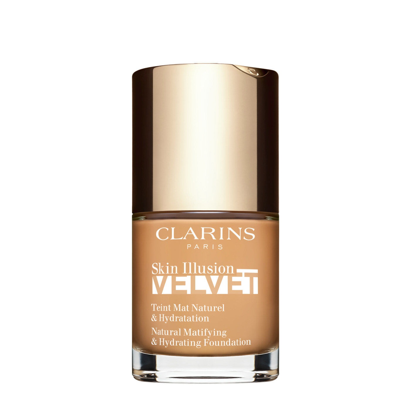 Clarins Skin Illusion Velvet Fondotinta 30ml - Colore 112.3N Sandalwood, Finish Mat, Effetto Pelle Nuda