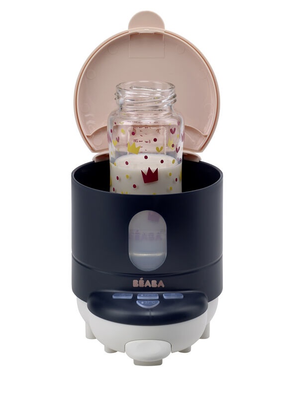 BÉABA Bib'Expresso - Scaldabiberon Elettrico Blu Notte con Preparazione Istantanea e Funzione Bagnomaria